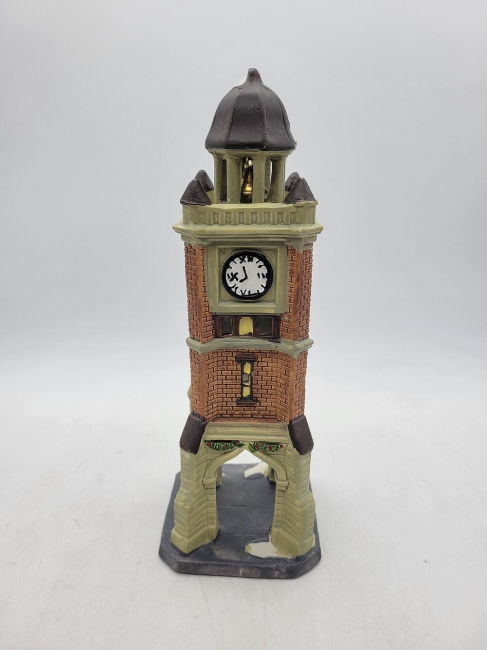 Holiday Time 2021 9"×3.25" Village Clock Tower Christmas Town Xmas No Box